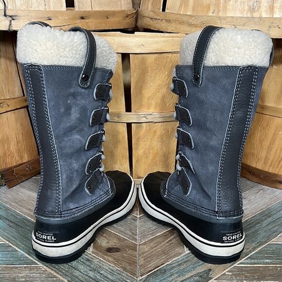 Sorel Joan of Arctic Gray Suede Waterproof Insulated Snow Boots Womens Size 5.5 - Picture 8 of 11